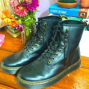 Dr. Martins smooth leather platform boots.